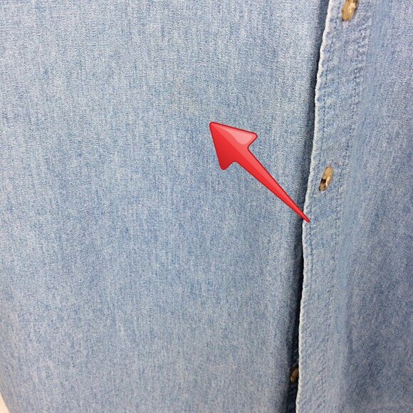 Carhartt Denim Chambray Men's Shirt 2XLT / 3XLT Short Sleeve Button Down READ - Picture 6 of 11